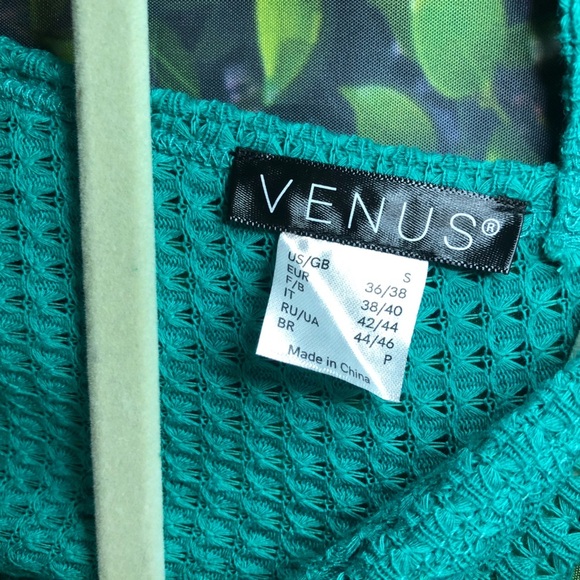 VENUS Teal Green V-Neck Waffle print Dress NWOT S Coverup - Picture 11 of 16